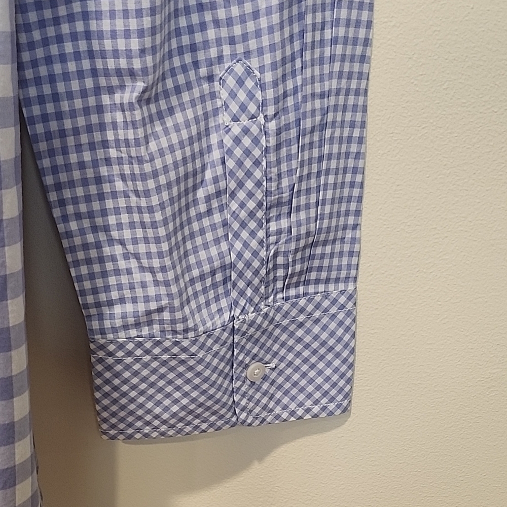 Talbots Light Purple and White Gingham Button-Down Shirt - Picture 7 of 10